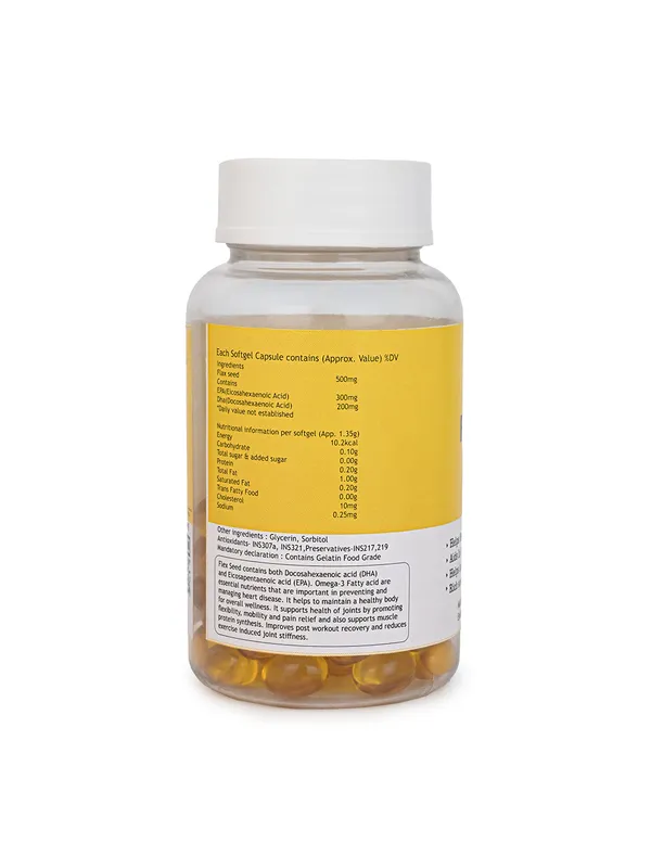 Flax Seed Oil Omega Capsules – Heart, Brain & Immunity Support - Image 2