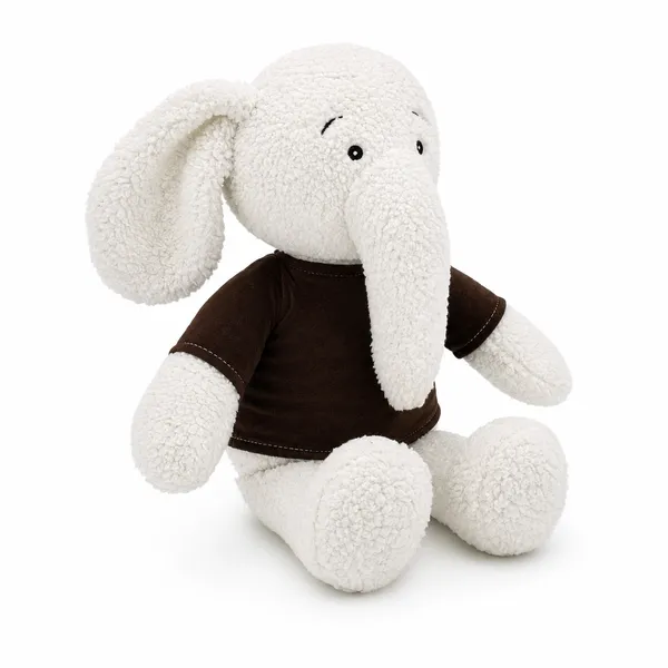 White Elephant In Shirt Sherpa Plush Toy For Kids - Image 4