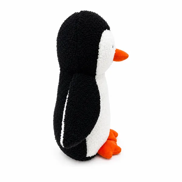 Black White Sherpa Penguin Plush Toy For Kids - Image 5