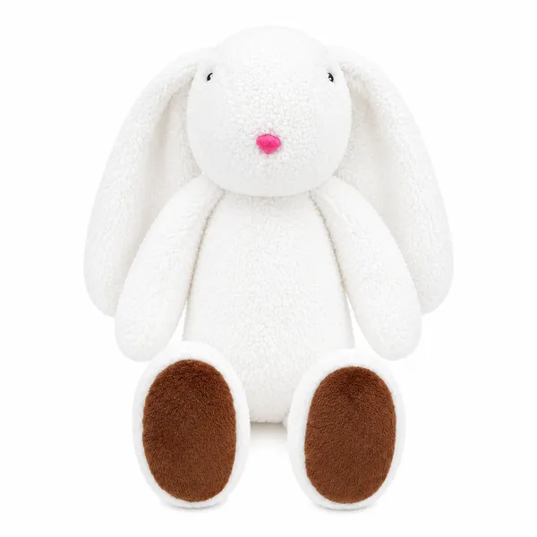 White Sherpa Floppy-Eared Bunny Plush Toy For Kids - Image 2