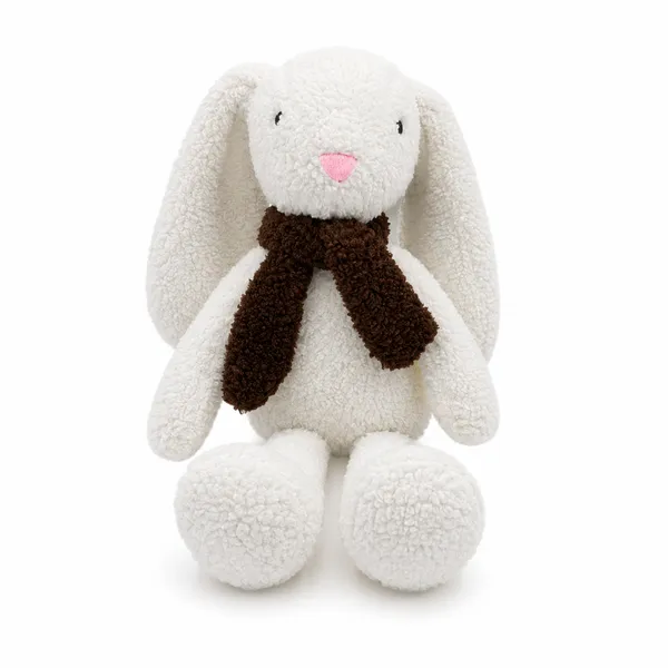 White Sherpa Seated Bunny Plush Toy For Kids - Image 2