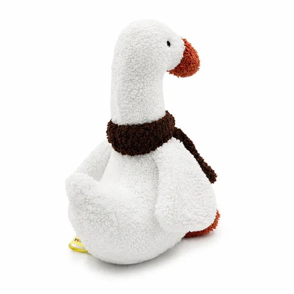White Sherpa Duck Plush Toy For Kids - Image 2