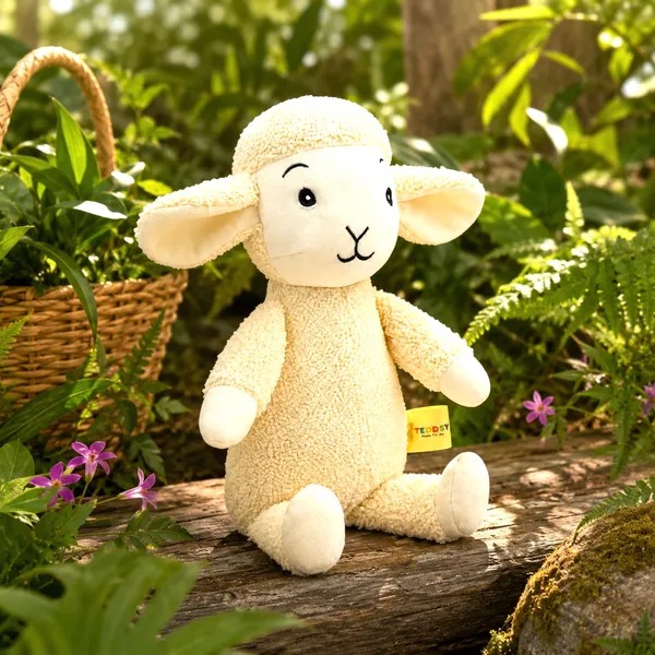 Cream Sherpa Rabbit Plush Toy For Kids - Image 5