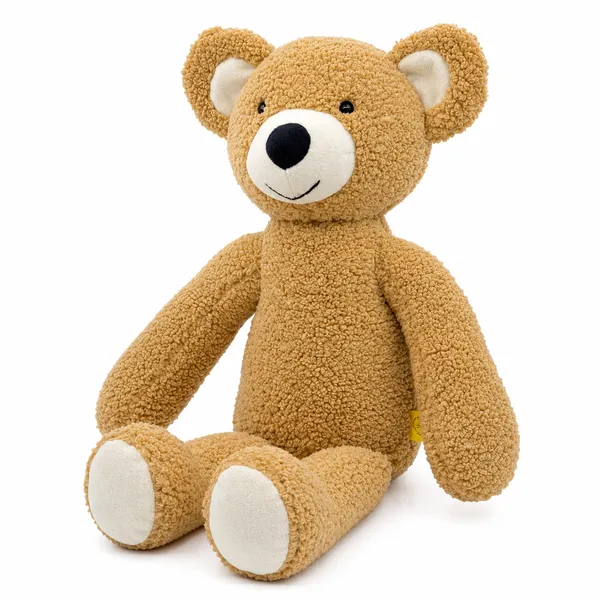 Beige Sherpa Seated Teddy Bear Plush Toy For Kids - Image 2