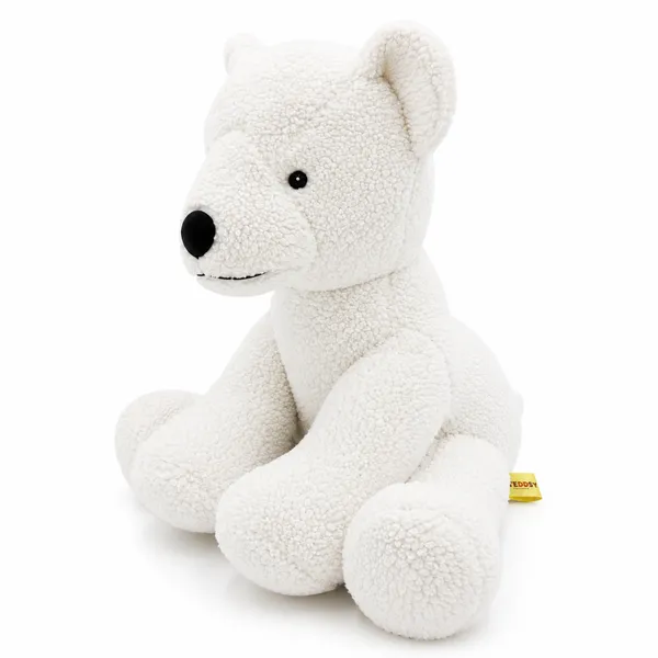 White Sherpa Polar Bear Plush Toy For Kids - Image 2