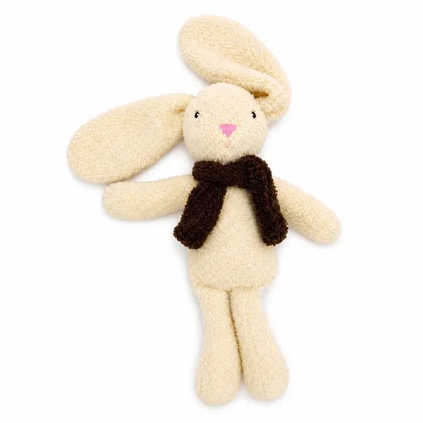 Cream Sherpa Seated Bunny Plush Toy For Kids - Image 3