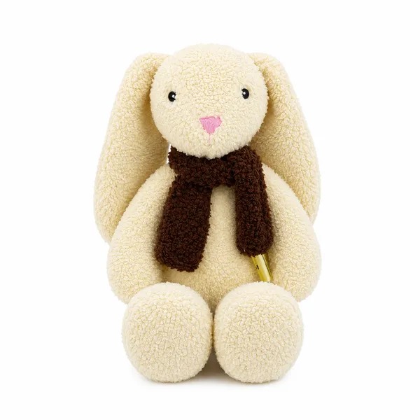 Cream Sherpa Seated Bunny Plush Toy For Kids - Image 1