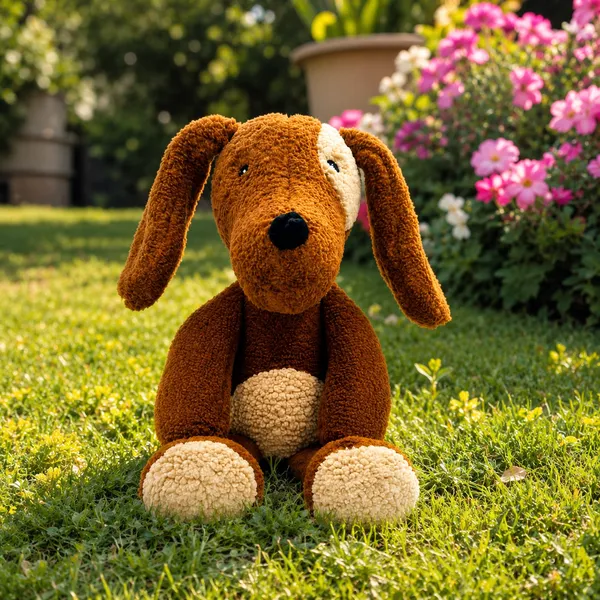 Brown Sherpa Dog Plush Toy For Kids - Image 5