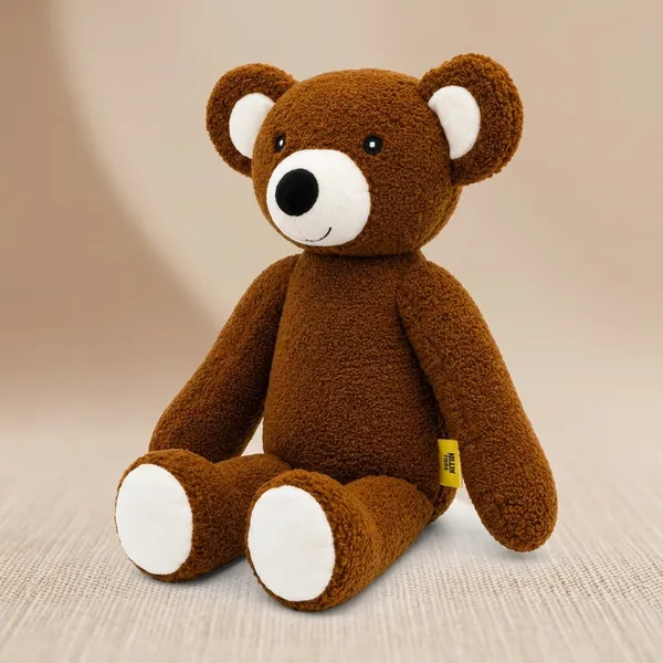 Brown Sherpa Teddy Bear Plush Toy For Kids - Image 1