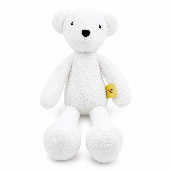 White Sherpa Teddy Bear Plush Toy For Kids - Image 2