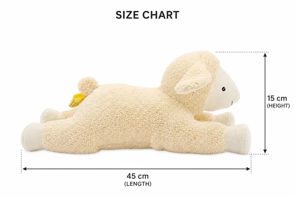 Cream Sherpa Lamb Plush Toy For Kids - Image 4