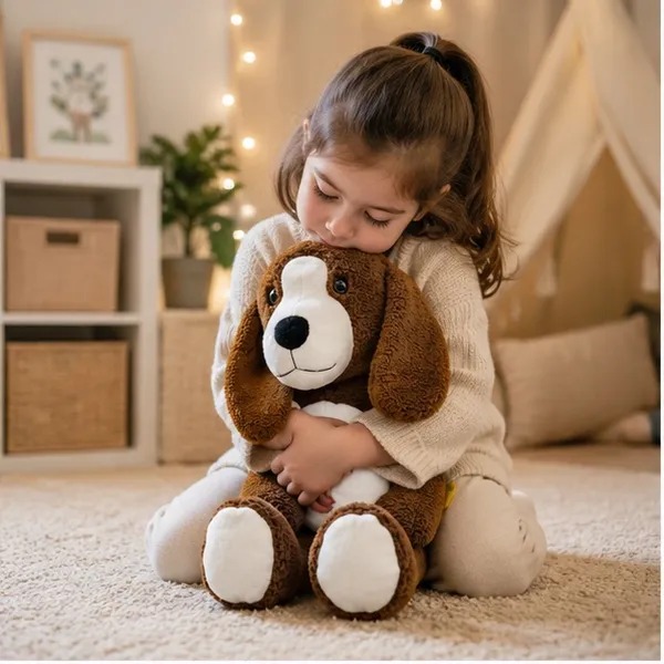 Brown Sherpa Dog Plush Toy For Kids - Image 6