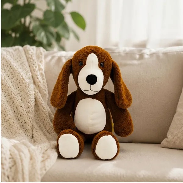Brown Sherpa Dog Plush Toy For Kids - Image 5