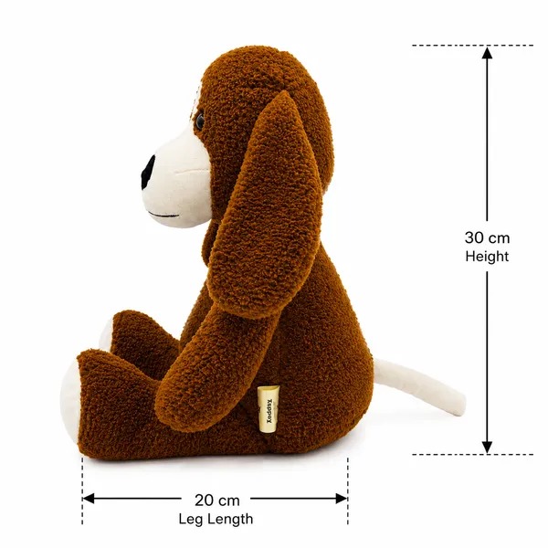 Brown Sherpa Dog Plush Toy For Kids - Image 4
