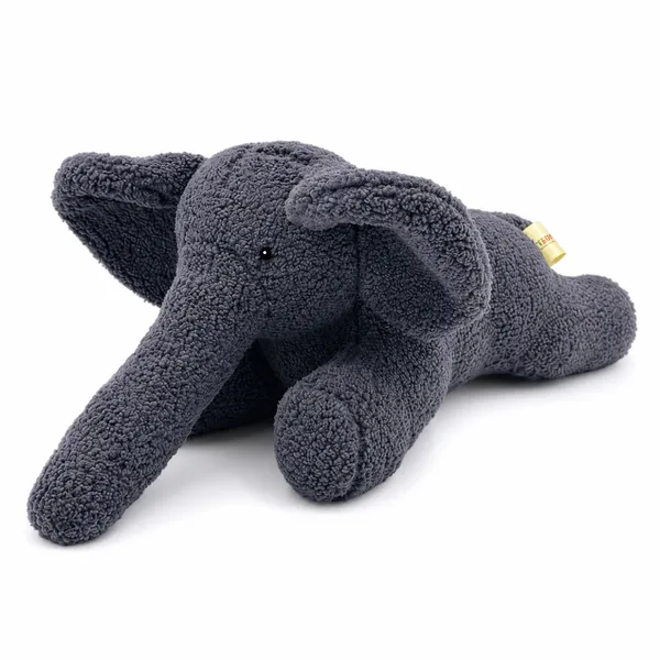 Grey Sherpa Lying Elephant Plush Toy For Kids - Image 2