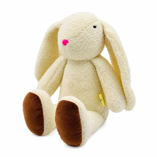 Cream Sherpa Bunny Plush Toy For Kids - Image 2