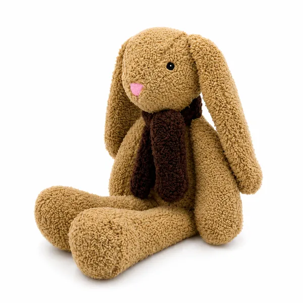 Brown Sherpa Seated Bunny Plush Toy For Kids - Image 5