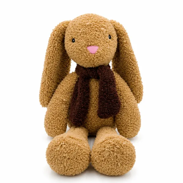 Brown Sherpa Seated Bunny Plush Toy For Kids - Image 4