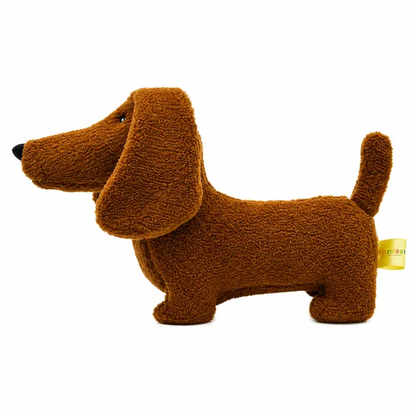 Brown Sherpa Dachshund Dog Plush Toy For Kids - Image 2