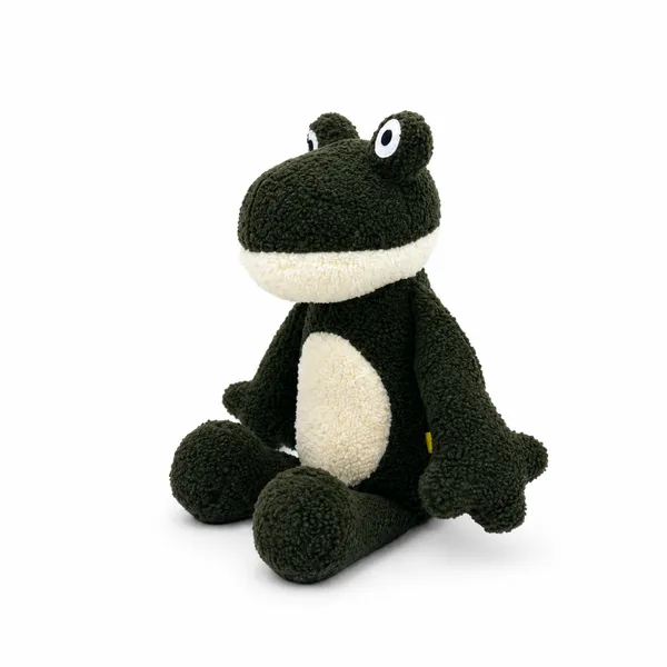 Black Sherpa Frog Plush Toy For Kids - Image 3